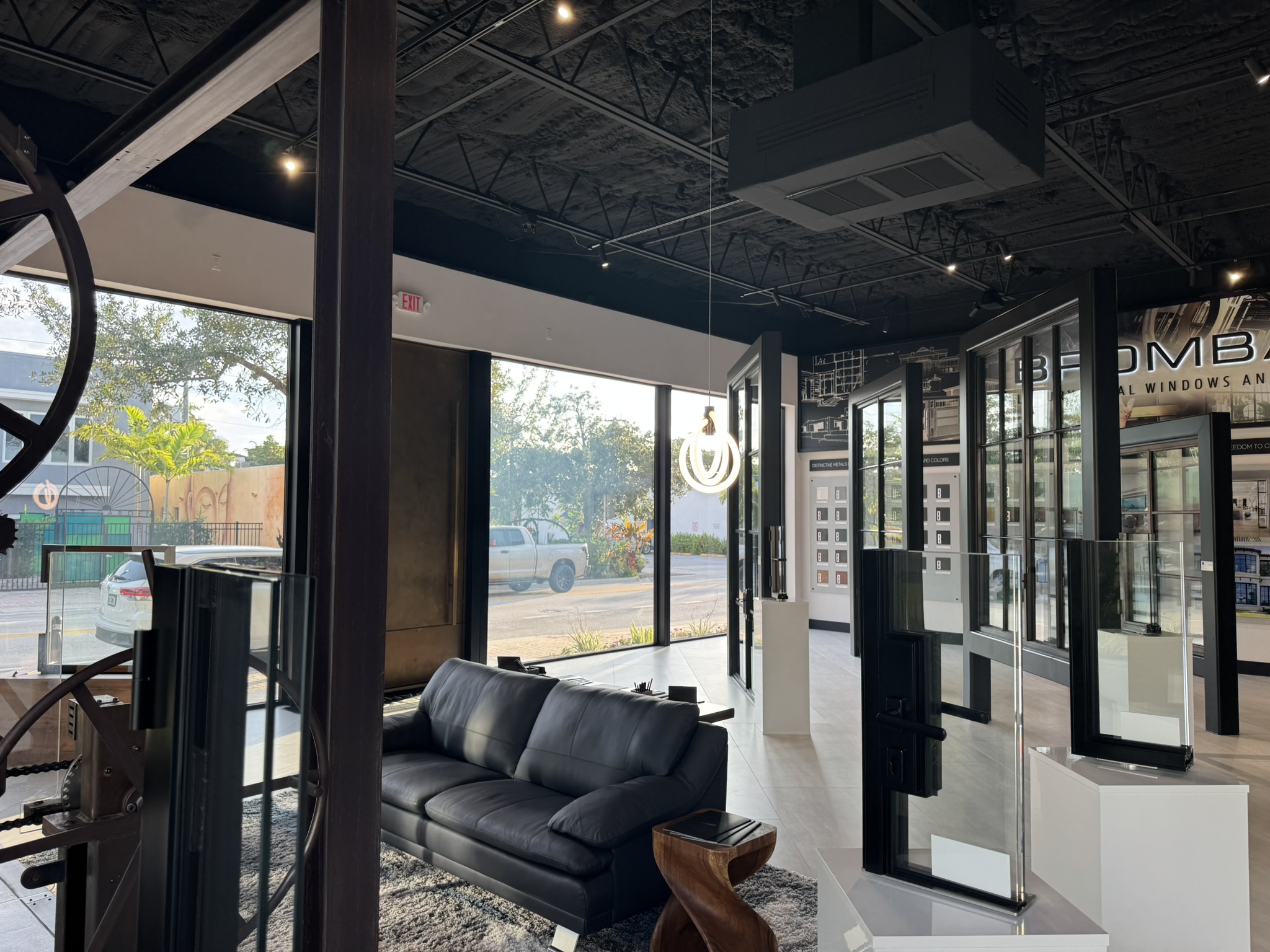Operable Brombal Group window and door systems arranged throughout the showroom